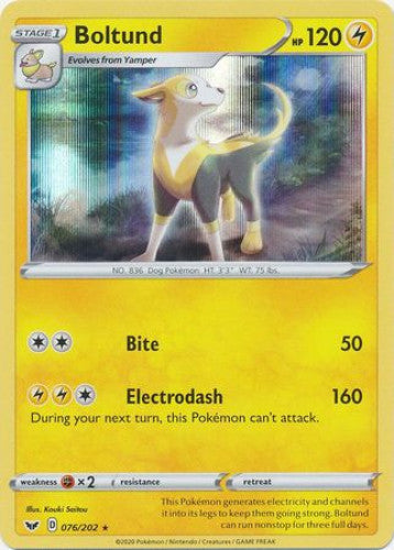 Boltund (076/202) (Holográfica Cósmica) [Espada y Escudo: Set Básico]