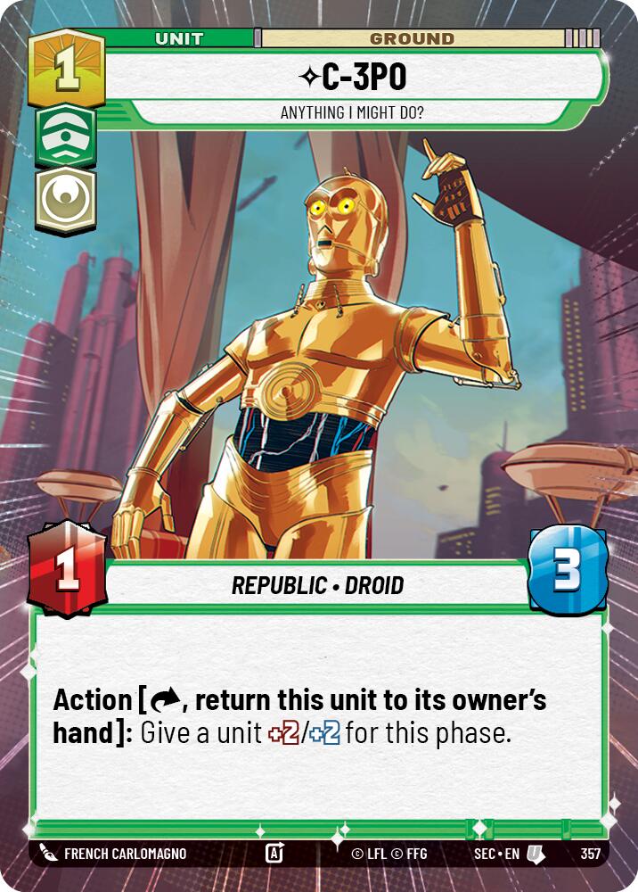 C-3PO - 3PO (357) - Puis-je faire quelque chose ? (Hyperspace) (357) (357) [Secrets of Power]