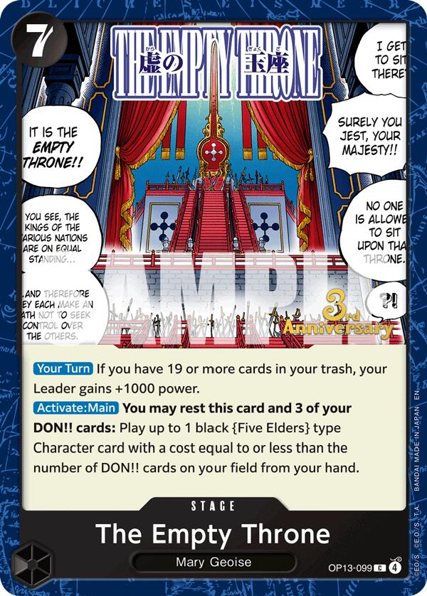 El Trono Vacío [Continuando su voluntad: Cartas de Torneo del 3er Aniversario]