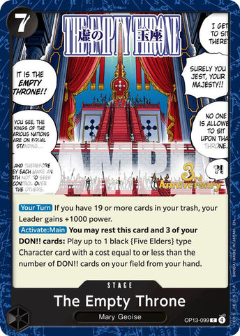 El Trono Vacío [Continuando su voluntad: Cartas de Torneo del 3er Aniversario]