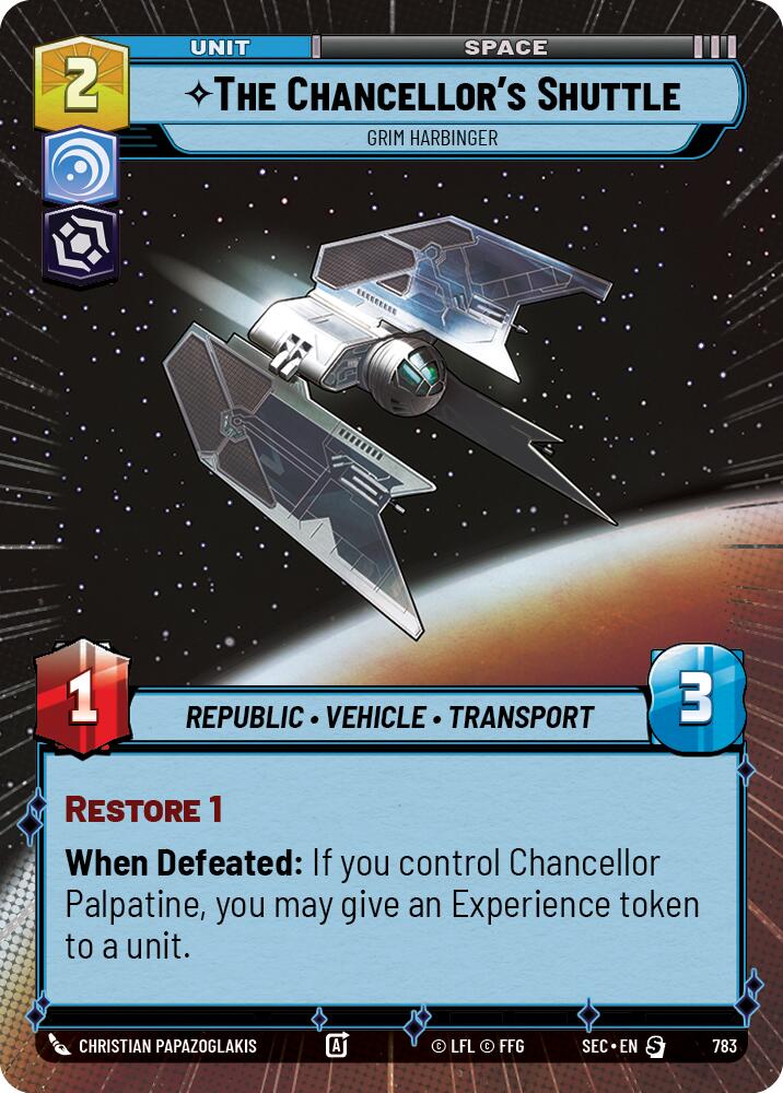 La Navette du Chancelier - Sombre Présage (Hyperspace Foil) (783) (783) [Secrets de puissance]