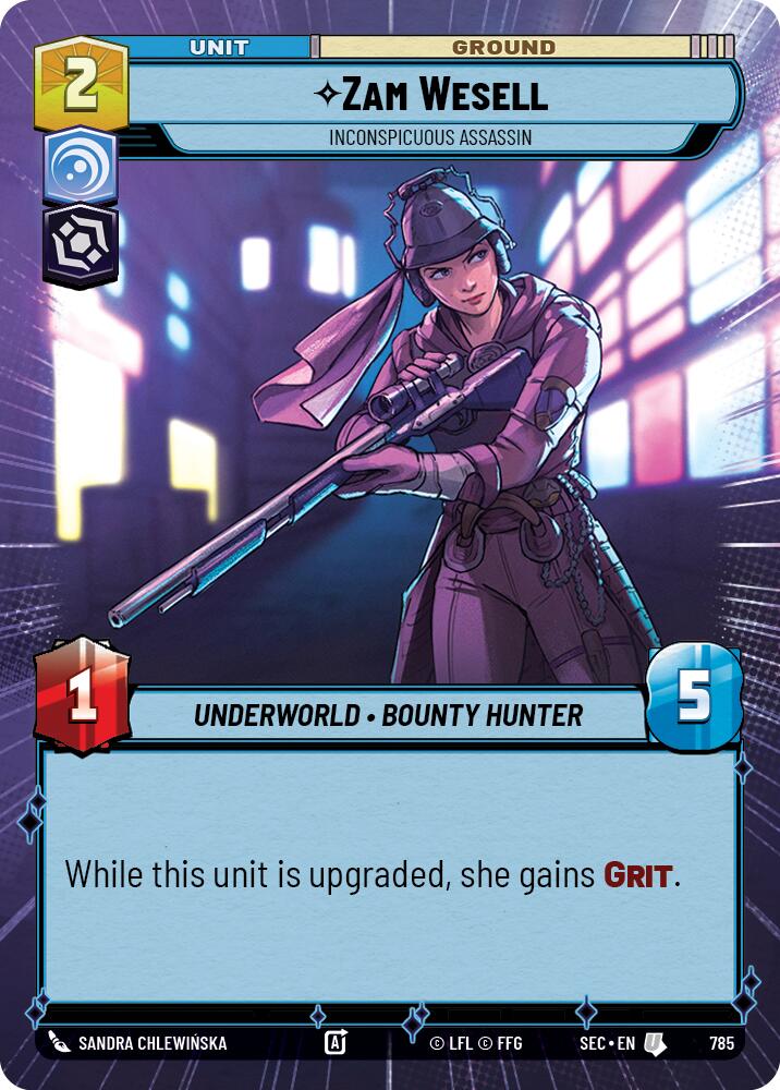 Zam Wesell - Assassin discret (Hyperspace Foil) (785) (785) [Secrets of Power]