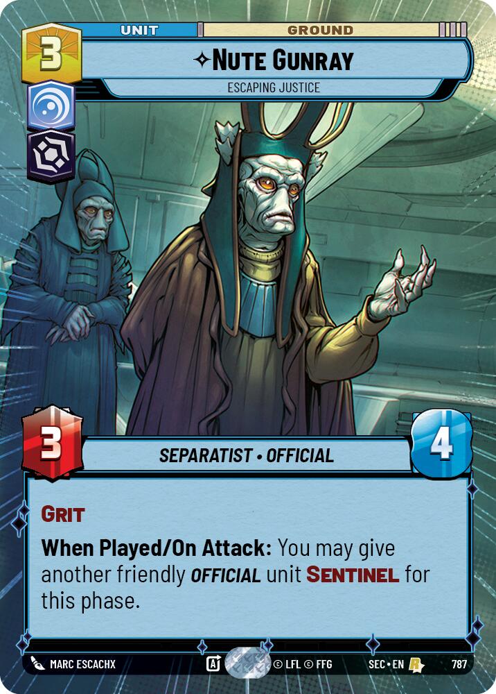 Nute Gunray - Échapper à la justice (Hyperspace Foil) (787) (787) [Secrets du Pouvoir]