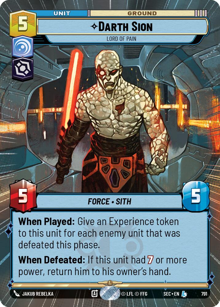 Darth Sion - Seigneur de la Douleur (Hyperspace Foil) (791) (791) [Secrets de Puissance]