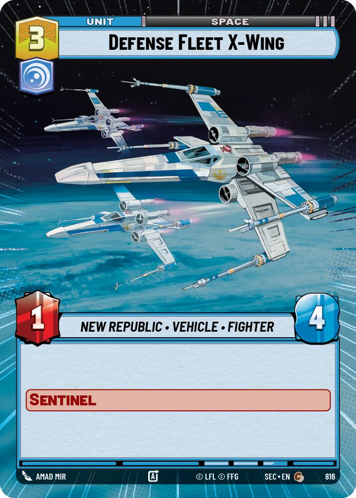 Escadron de défense X-Wing - Aile (816) (Feuille Hyperspace) (816) (816) [Secrets du Pouvoir]