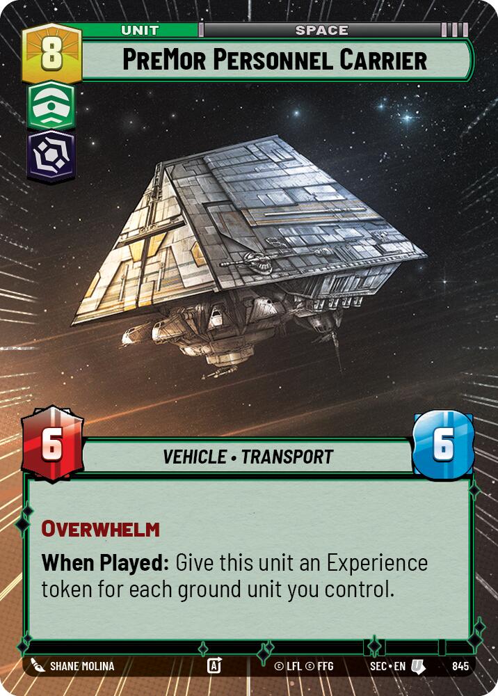 Transport de Troupes Pré-Mor (845) (Feuille d'Hyperspace) (845) [Secrets de Puissance]