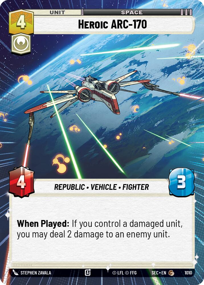 ARC-170 Héroïque - 170 (1010) (Hyperspace Foil) (1010) (1010) [Secrets de Puissance]