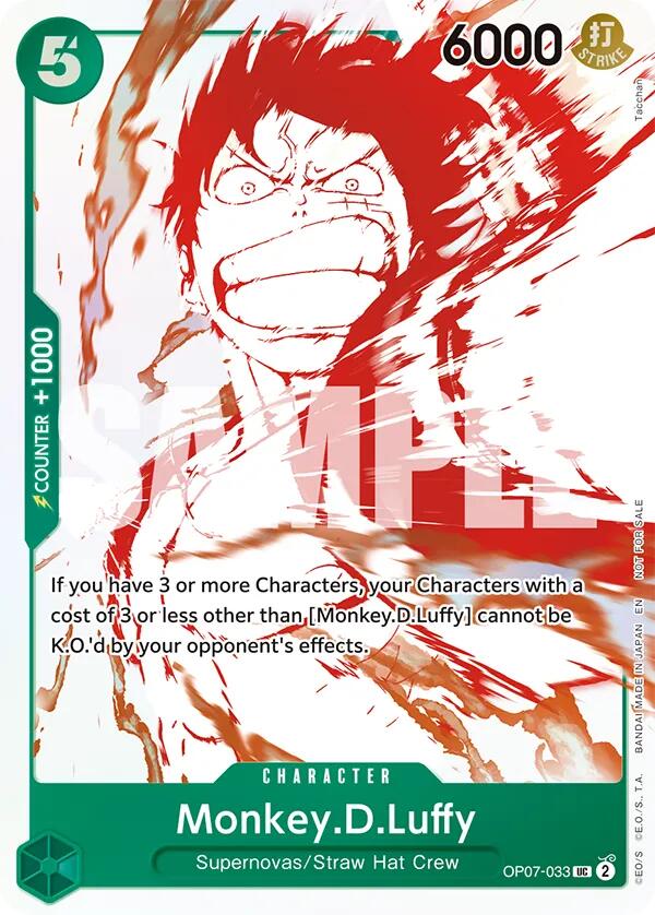 Monkey.D.Luffy (OP07-033) (Pack Campagne Trésor 3ème Anniversaire) [Cartes Promotionnelles One Piece]