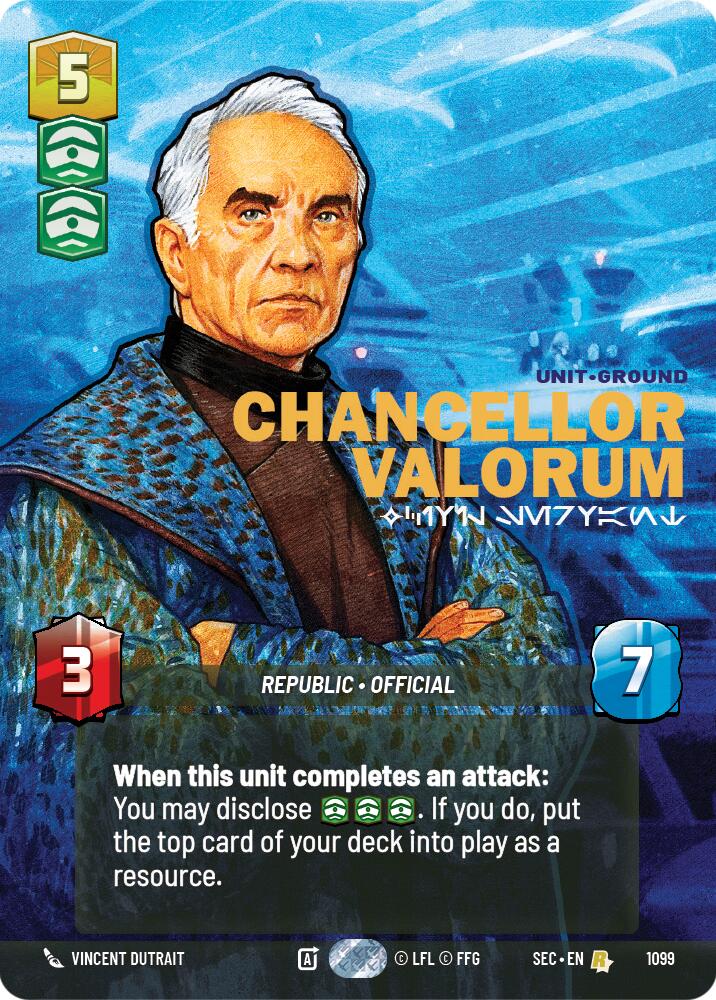 Chancelier Valorum - Fonctionnaire (Feuilleté Prestige) (1099) (1099) [Secrets de puissance]