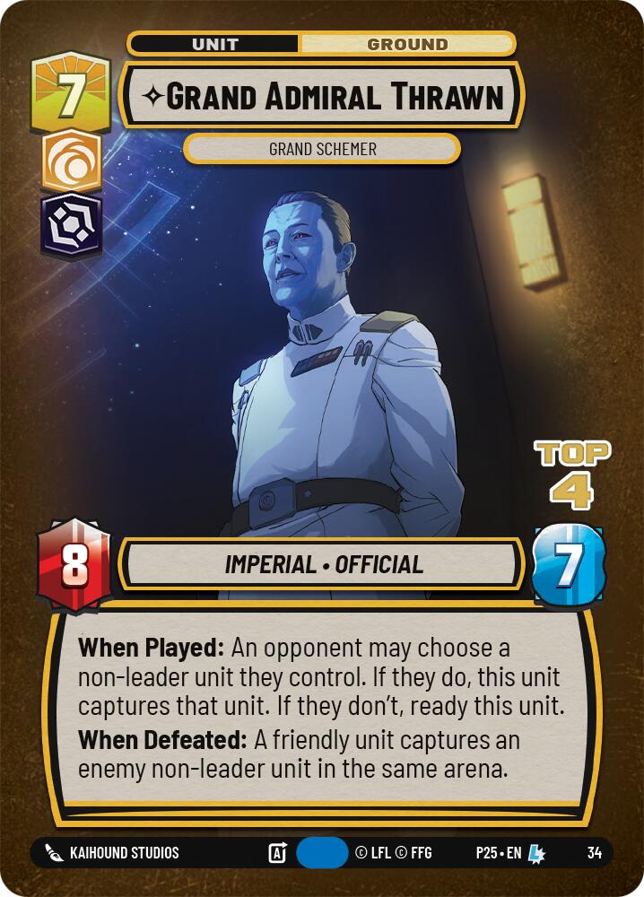 Grand Amiral Thrawn - Grand Stratège (Top 4) (34) (34) [Promos Jeu Organisé]