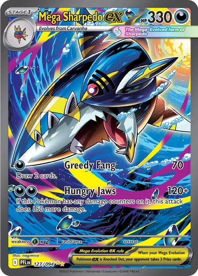 Mega Sharpedo ex (127/094) [Megaevolución: Llamas Fantasmales]