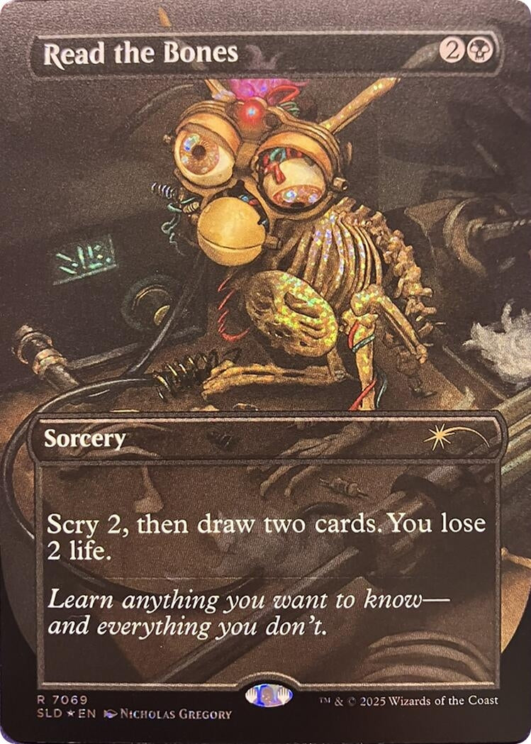 Image for Read the Bones (Confetti Foil) (7069) - Magic: The Gathering