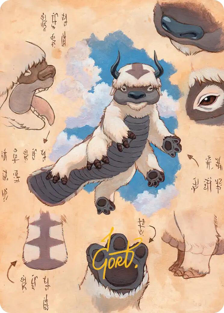 Appa, Guardián Inquebrantable - Tarjeta de Arte (Firma Estampada en Oro) [Serie de Arte de Avatar: La Leyenda de Aang]