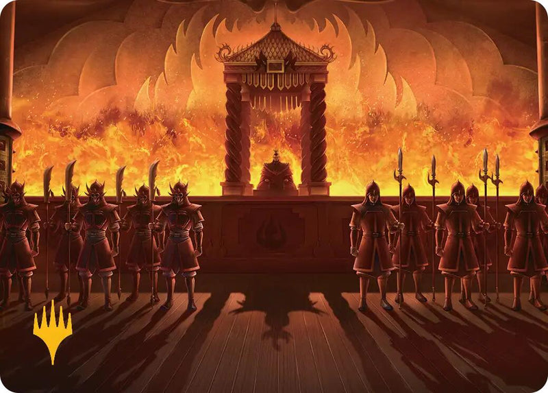 Carte artistique du Seigneur du Feu Ozai (Symbole de Planeswalker estampillé or) [Série artistique Avatar : Le dernier maître de l'air]