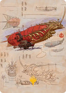 Carta de arte de aeronave de la Flota Fénix (símbolo de Planeswalker estampado en dorado) [Serie de arte de Avatar: The Last Airbender]