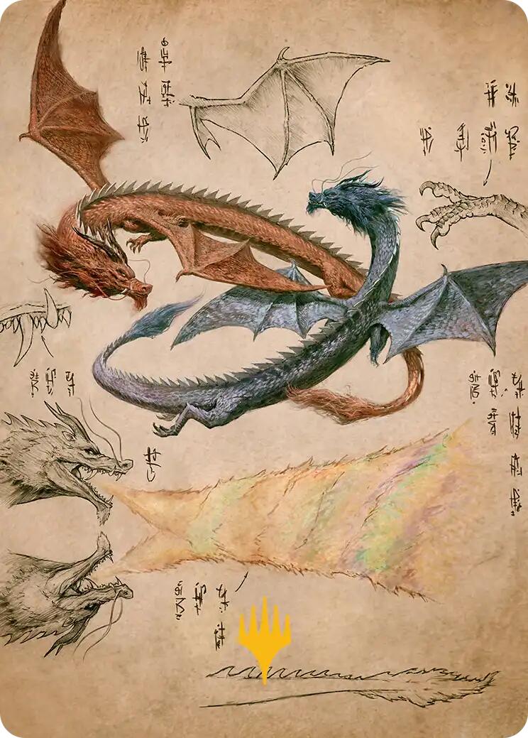 Carte artistique Ran et Shaw (Symbole de Planeswalker estampé or) [Série artistique Avatar: The Last Airbender]