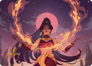 Carta de arte de estudiante maestro fuego (firma estampada en oro) [Serie de arte Avatar: La leyenda de Aang]