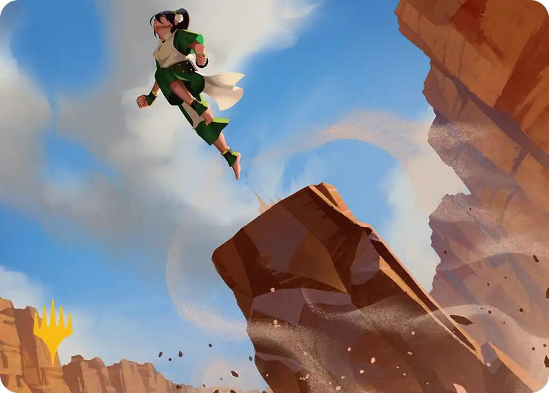 Carte d'illustration de lancement Pilier (Symbole Planeswalker estampillé or) [Série d'illustrations Avatar : Le Dernier Maître de l'air]