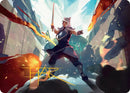 Sokka, tacticien tenace Carte artistique (Signature estampée or) [Série artistique Avatar : Le dernier maître de l'air]