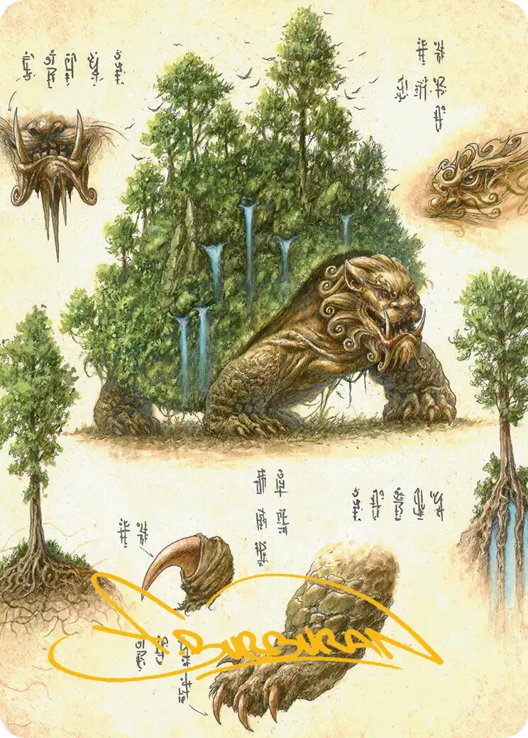 La carte artistique Tortue-Lion (signature estampillée or) [Série artistique Avatar : Le Dernier Maître de l'air]