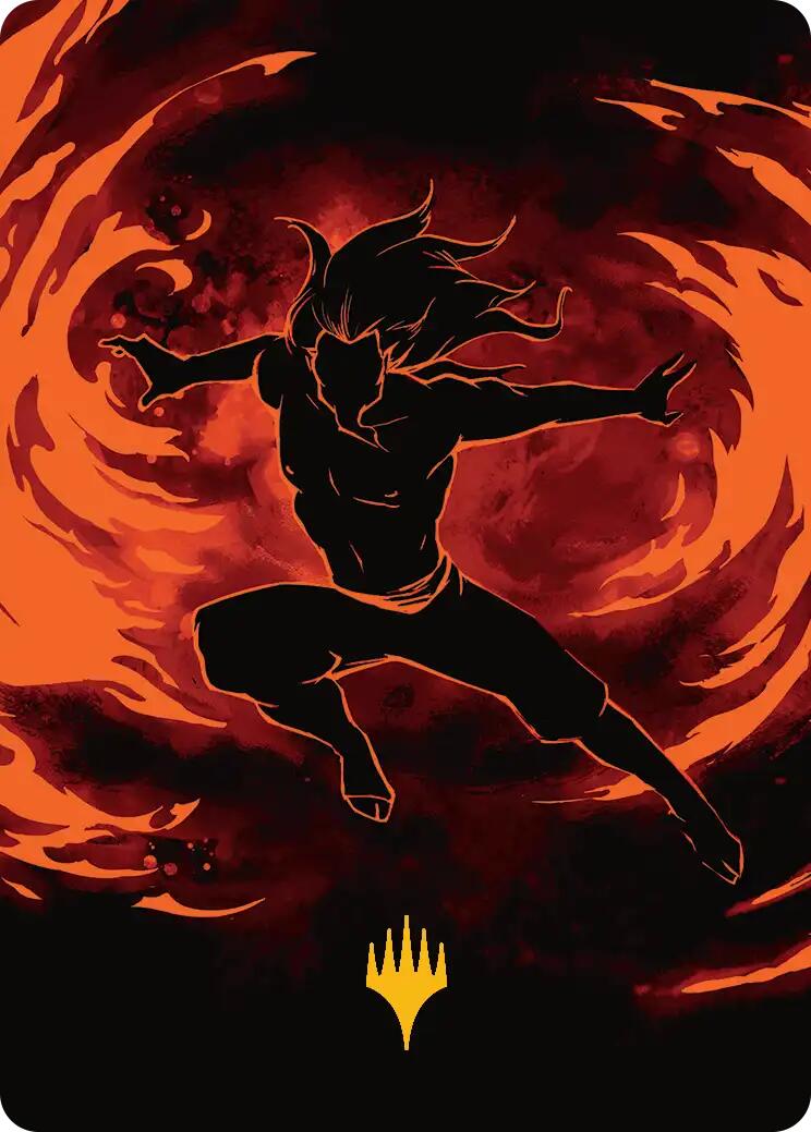 Ozai, the carta de arte del Rey Fénix (símbolo de Planeswalker estampado en oro) [Serie de arte Avatar: The Last Airbender]