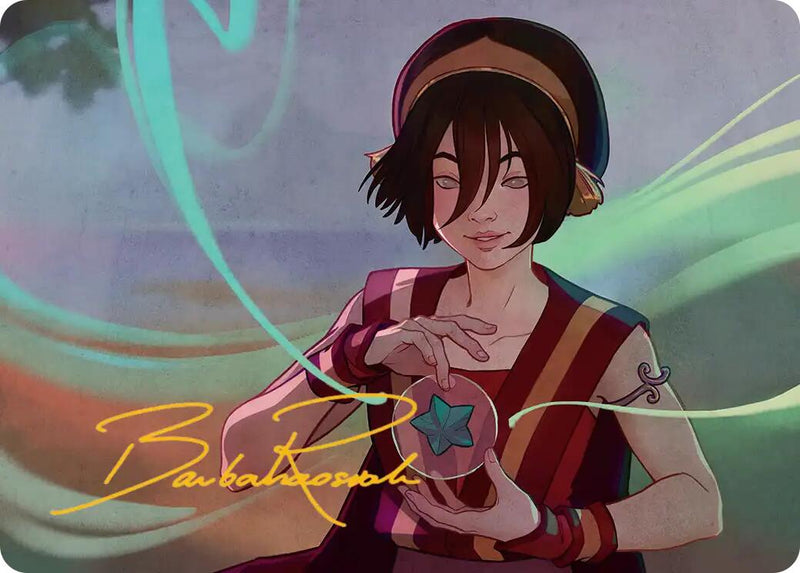 Toph, la première maître du métal – Carte d'art (Signature estampillée or) [Avatar: The Last Airbender Art Series]