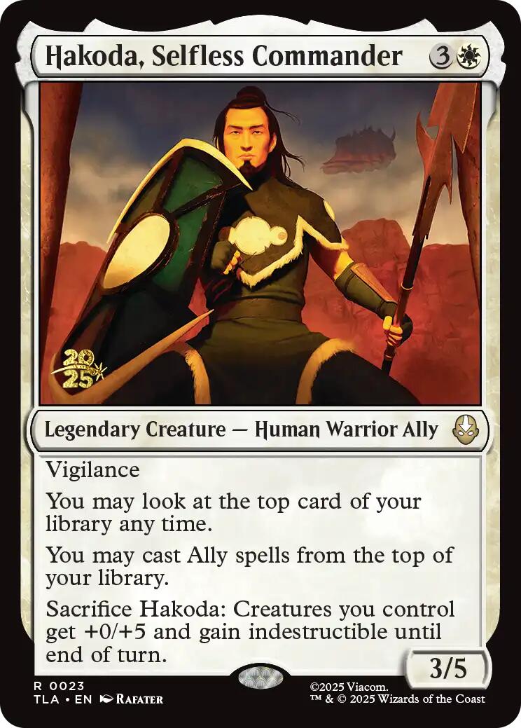 Hakoda, commandant désintéressé [Cartes en avant-première Avatar : Le Dernier Maître de l'air]