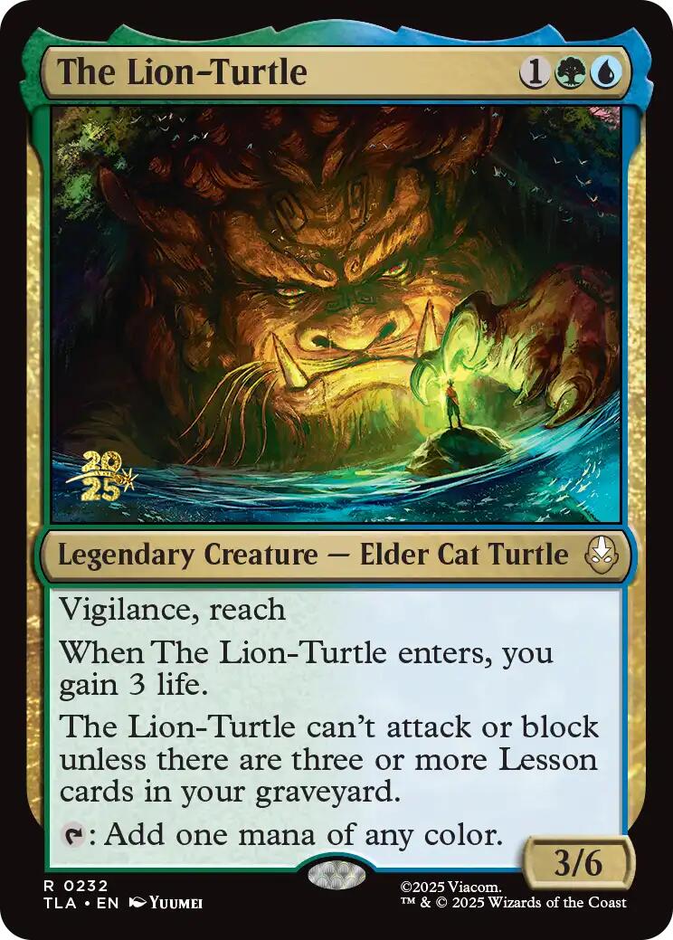 El León-Tortuga [Avatar: La Leyenda de Aang Cartas de Lanzamiento Preliminar]
