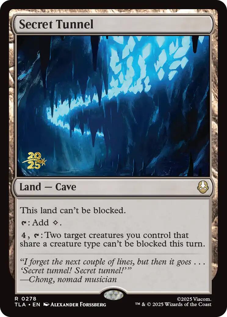 Tunnel Secret [Cartes de pré-sortie d'Avatar : Le dernier maître de l'air]