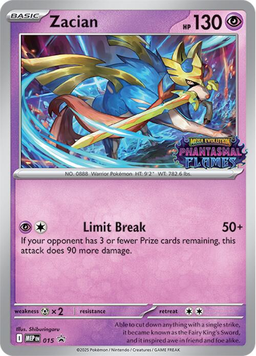 Zacian (015) (Prerelease) [Carta promocional de megaevolución]
