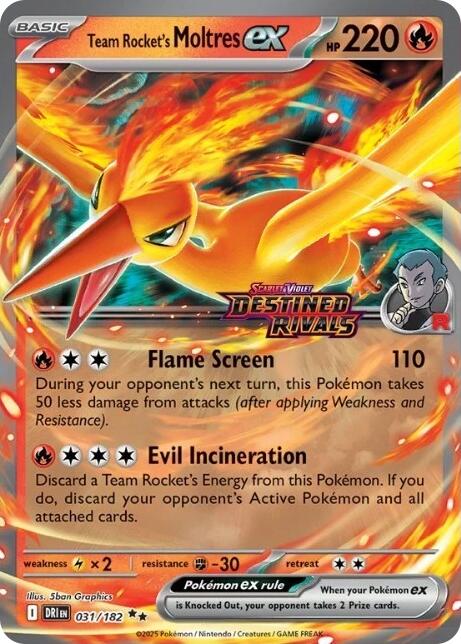 Sulfura ex de la Team Rocket (031/182) (Tampon Rivaux Déchaînés) [Cartes diverses]