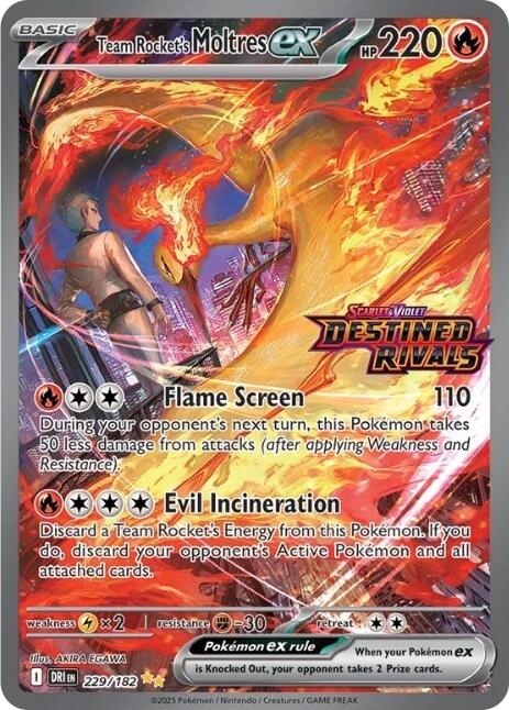 Moltres ex du Clan Rocket (229/182) (Tampon Adversaires Destinés) [Cartes diverses]