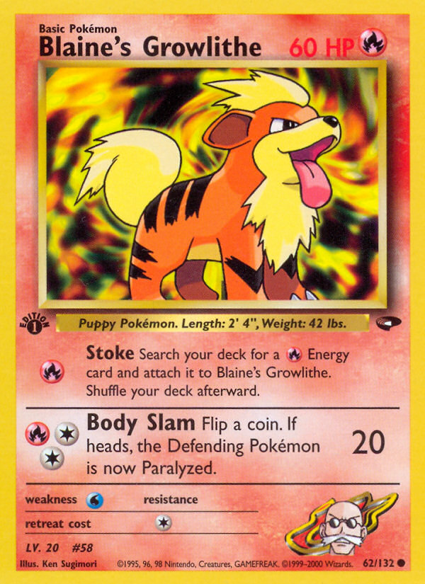 Growlithe de Blaine (62/132) [Desafío del Gimnasio 1ª edición]