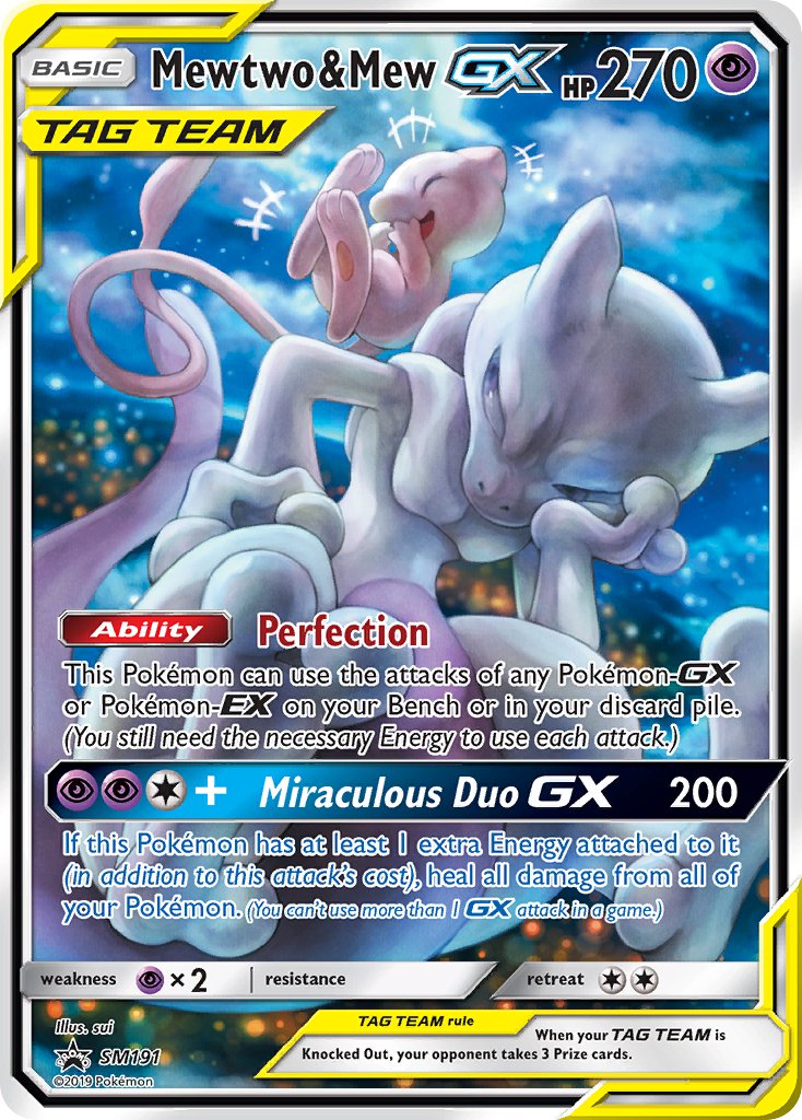 Mewtwo & Mew GX (SM191) [Soleil et Lune : Promos Étoile Noire]