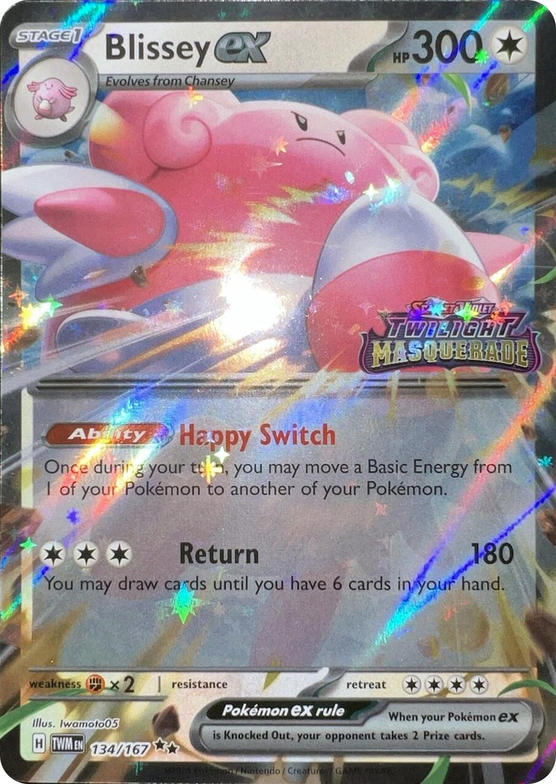Blissey ex (134/167) (Holo Cosmos) [Écarlate et Violet : Mascarade Crépusculaire]