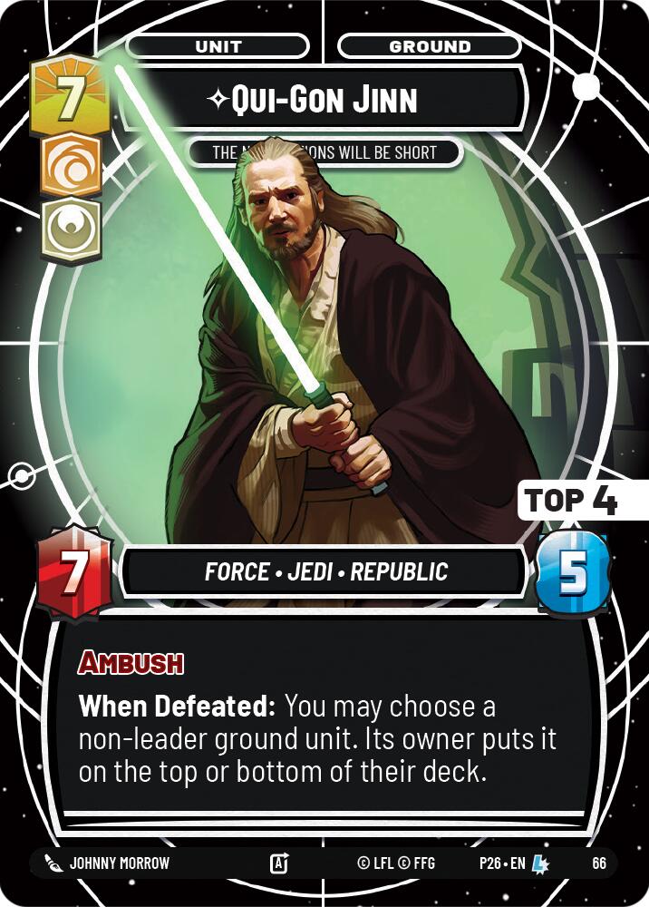 Qui-Gon Jinn - Les négociations seront courtes (Top 4) (66) (66) [Promos sectorielles et régionales : Saison 1]