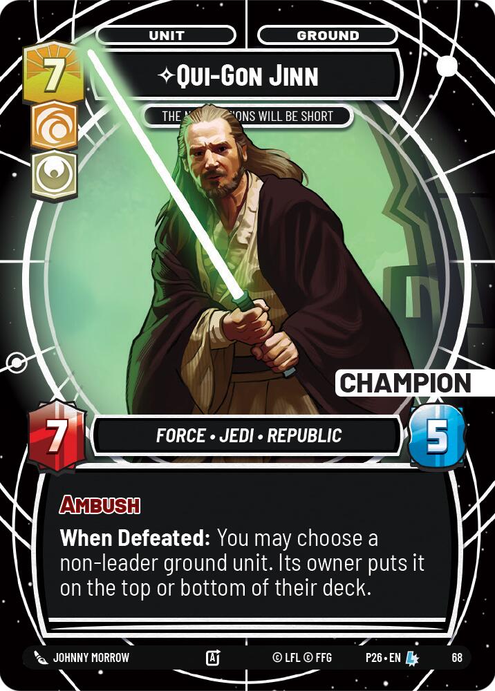 Qui-Gon Jinn - Les négociations seront rapides (Champion) (68) (68) [Promotions Sectorielles et Régionales : Saison 1]