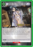 Image for Just Do What I Say (UE14BT/NIK-1-099) (UE14BT_RE) - Union Arena