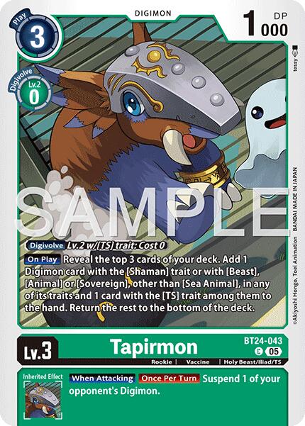 Tapirmon [BT24-043] [Étranger Temporel]
