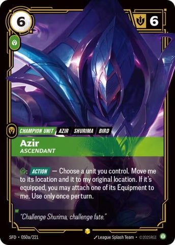 Azir - Ascendant (Alternate Art) (050a/221) (SPF)