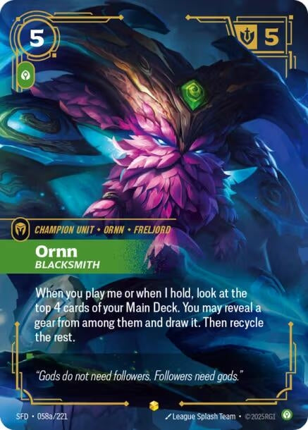 Ornn - Blacksmith (Alternate Art) (058a/221) (SPF)