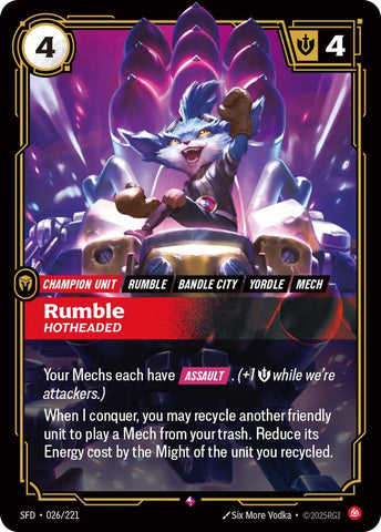 Rumble - Hotheaded (026/221) (SPF)
