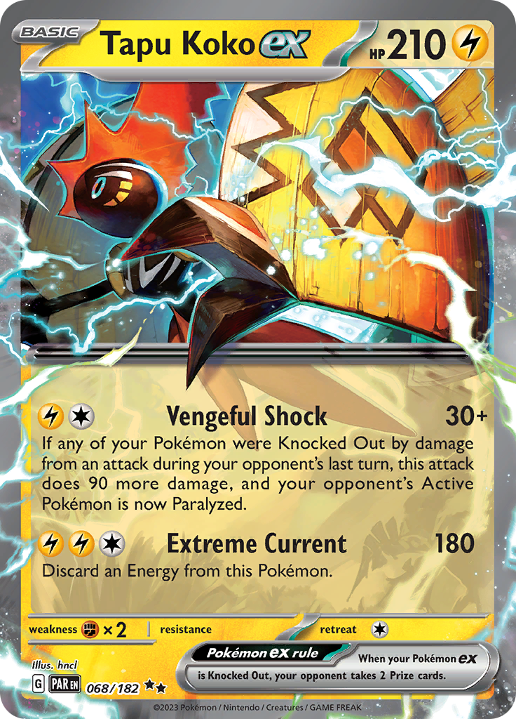 Tapu Koko ex (068/182) [Écarlate et Violet : Faille Paradoxe]