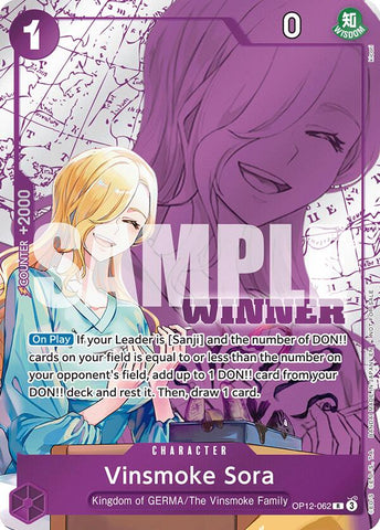 Vinsmoke Sora (Pack Gagnant 2026 Vol. 1) [Cartes promotionnelles One Piece]