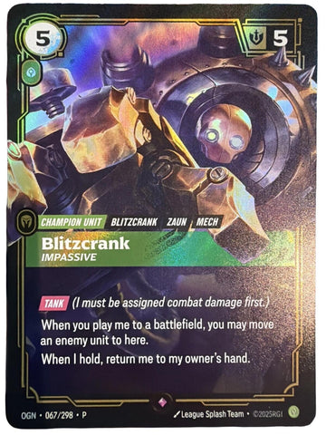 Image for Blitzcrank - Impassive (067/298) (OPP) - Riftbound: League of Legends Trading Card Game