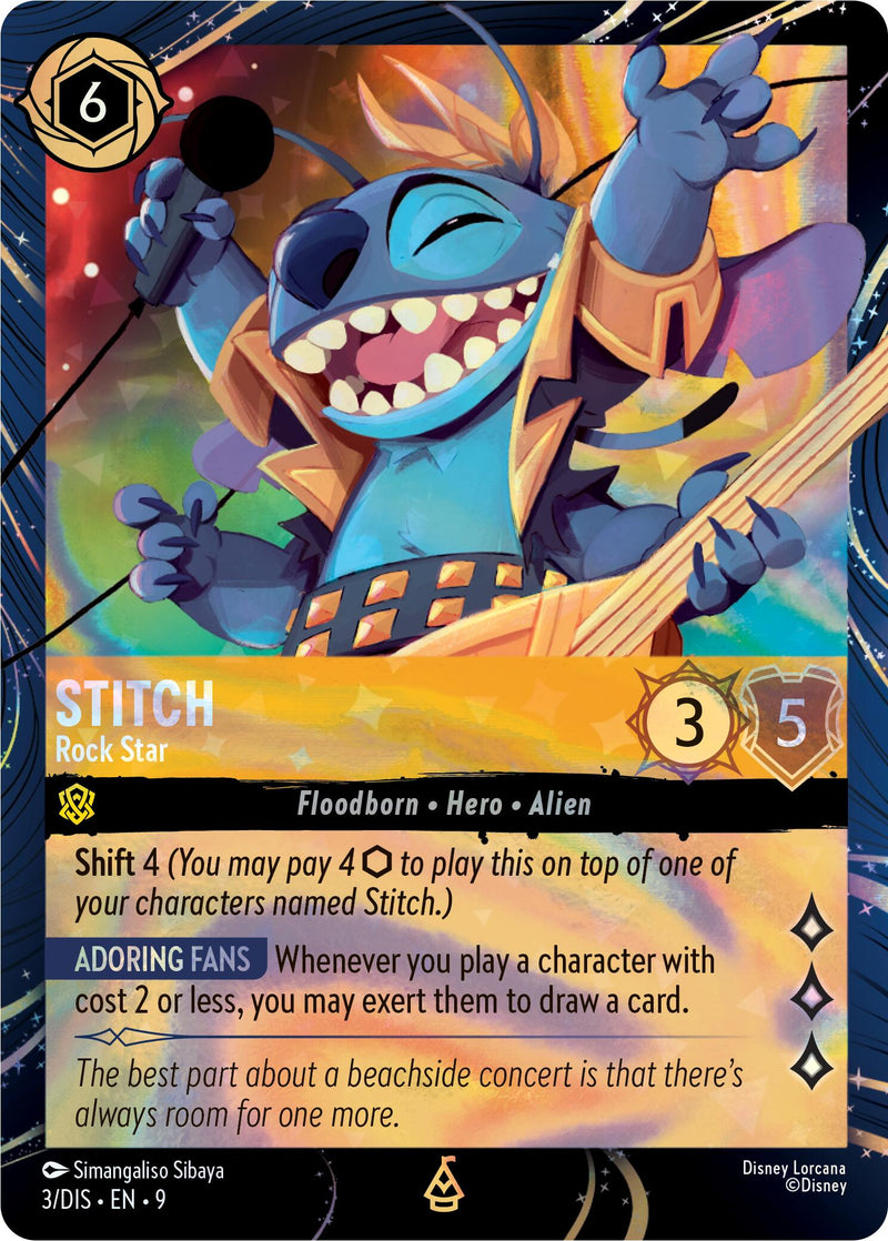 Stitch - Estrella de rock (3) [Cartas promocionales]