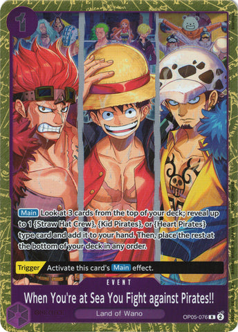 ¡¡En el mar luchas contra piratas!! (Lámina Texturizada de las Finales de la Liga Pirata 2025) [Cartas Promocionales de One Piece]