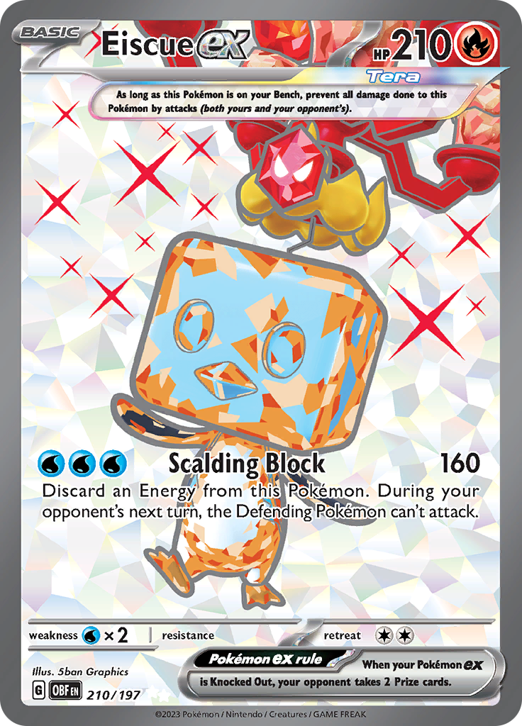 Eiscue ex (210/197) [Escarlata y Púrpura: Llamas Obsidiana]