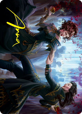 Celebrantes de Falkenrath 1 Art Card (Firma con Sello Dorado) [Innistrad: Voto Carmesí Art Series]