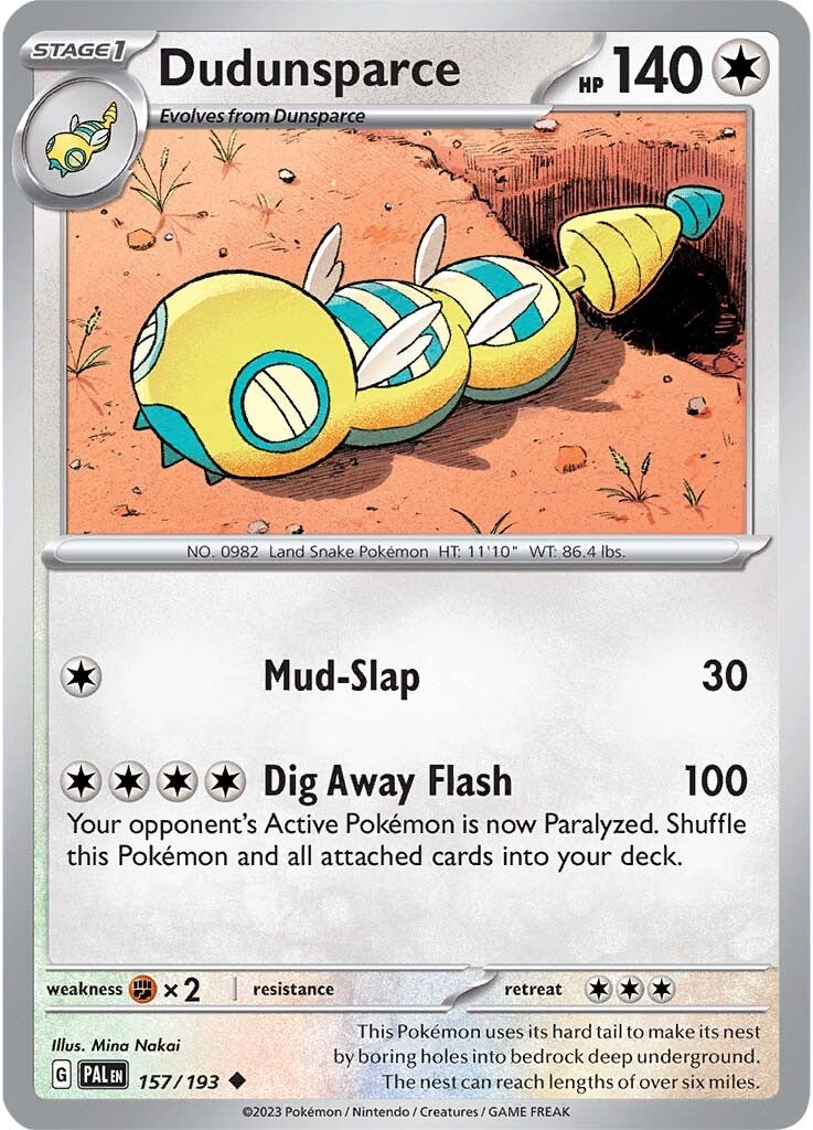 Dudunsparce (157/193) [Escarlata y Púrpura: Evolución en Paldea]